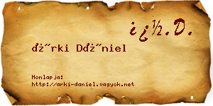 Árki Dániel névjegykártya