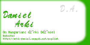 daniel arki business card